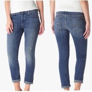 7 For All Mankind Josefina Skinny Boyfriend Jeans 30